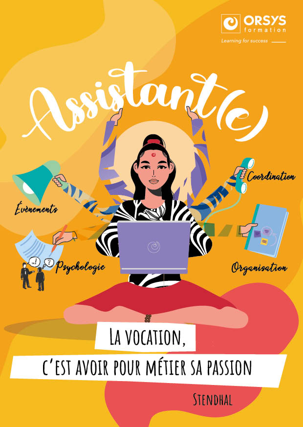 carte postale assistant(e) illustré verso